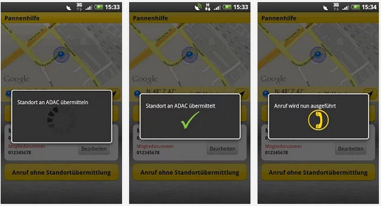 ADAC Pannenhilfe App Screenshots 2